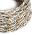 Geflochtenes Kabel für Beleuchtung aus Baumwolle, Jute und Leinen Country