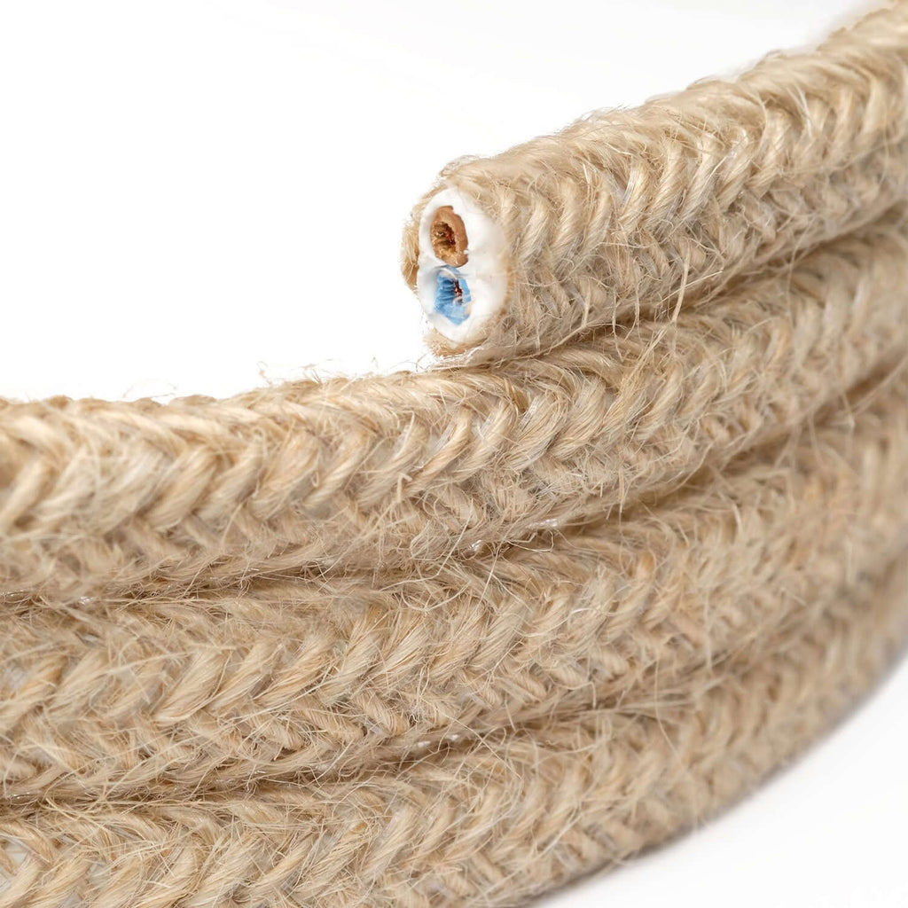 Flachkabel ummantelt mit Naturjute