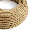 Textilkabel Beige aus Jute mit Kupferfaden Vertigo