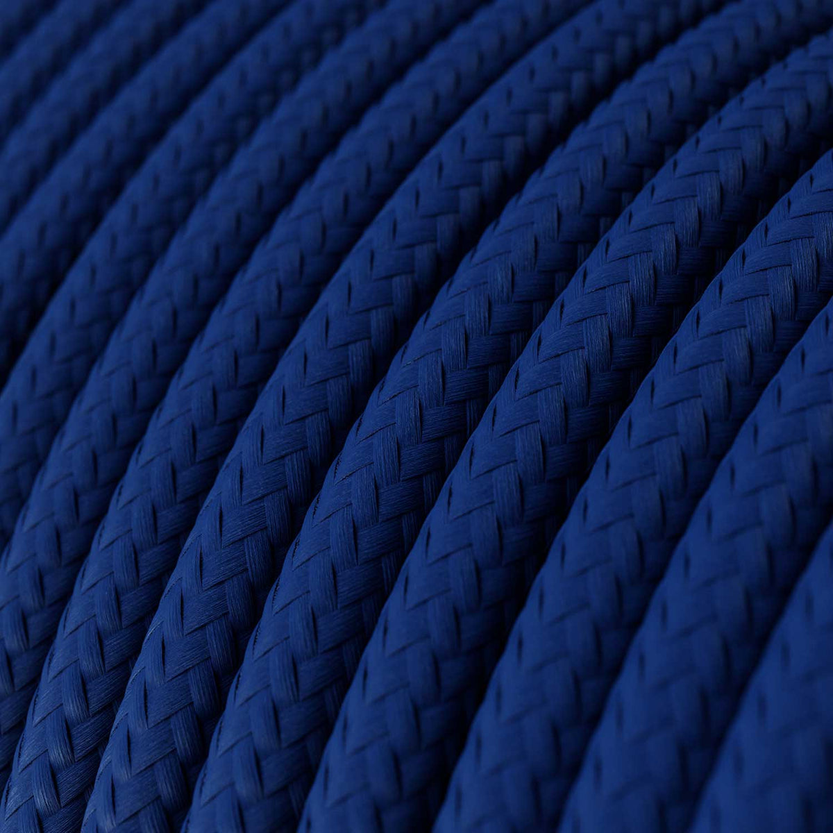 Glänzendes Classic Blue Textilkabel – Ansicht 2