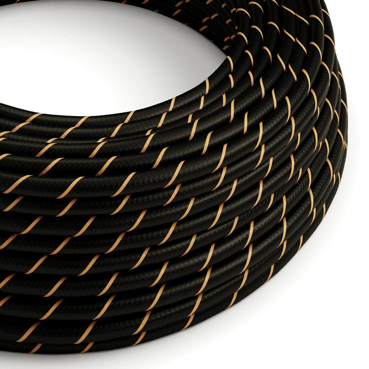 Textilkabel Schwarz und Gold Vertigo
