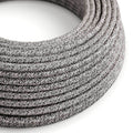 Textilkabel Tweed Schwarz Onyx glitzernd