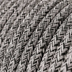 Textilkabel Tweed Schwarz Onyx glitzernd – Ansicht 2