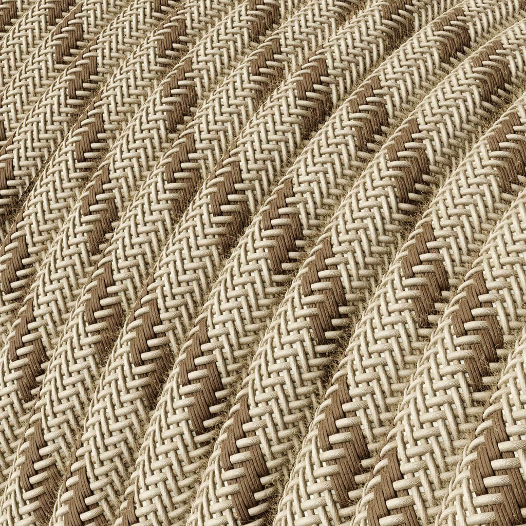 Textilkabel Corteccia und Beige Stripes – Ansicht 2