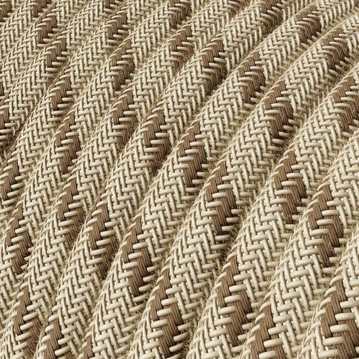 Textilkabel Corteccia und Beige Stripes – Ansicht 2