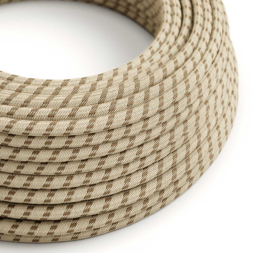 Textilkabel Corteccia und Beige Stripes