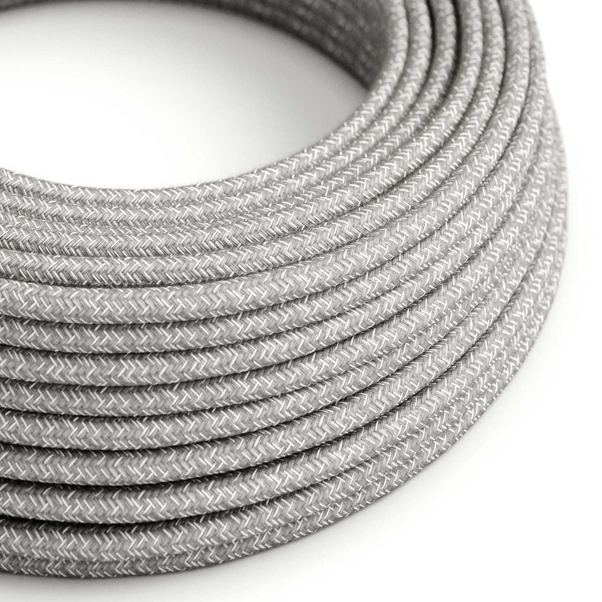 Leinen-Textilkabel Grau Melange
