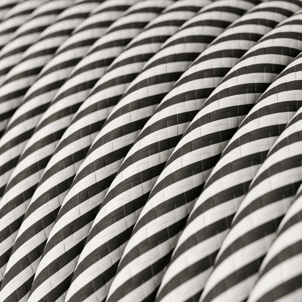 Textilkabel für Beleuchtung Weiß und Schiefer Vertigo – Ansicht 2