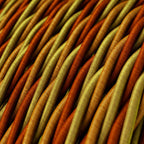 Textilkabel für Beleuchtung Orange glänzend – Ansicht 2