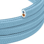 Flaches Textilkabel Baby-Blau