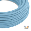 Flaches Textilkabel Baby-Blau – Ansicht 2