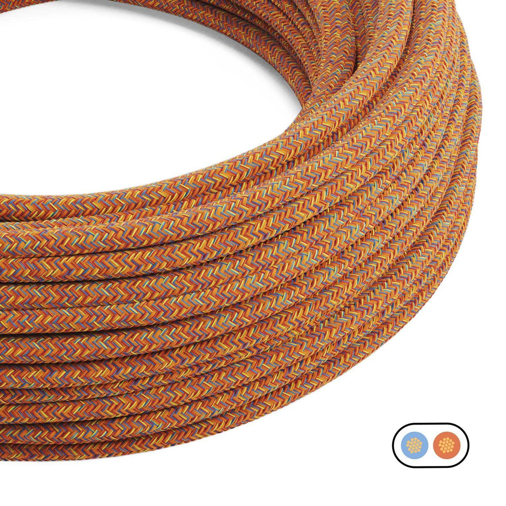 Textilkabel flach Indian summer Baumwolle – Ansicht 2