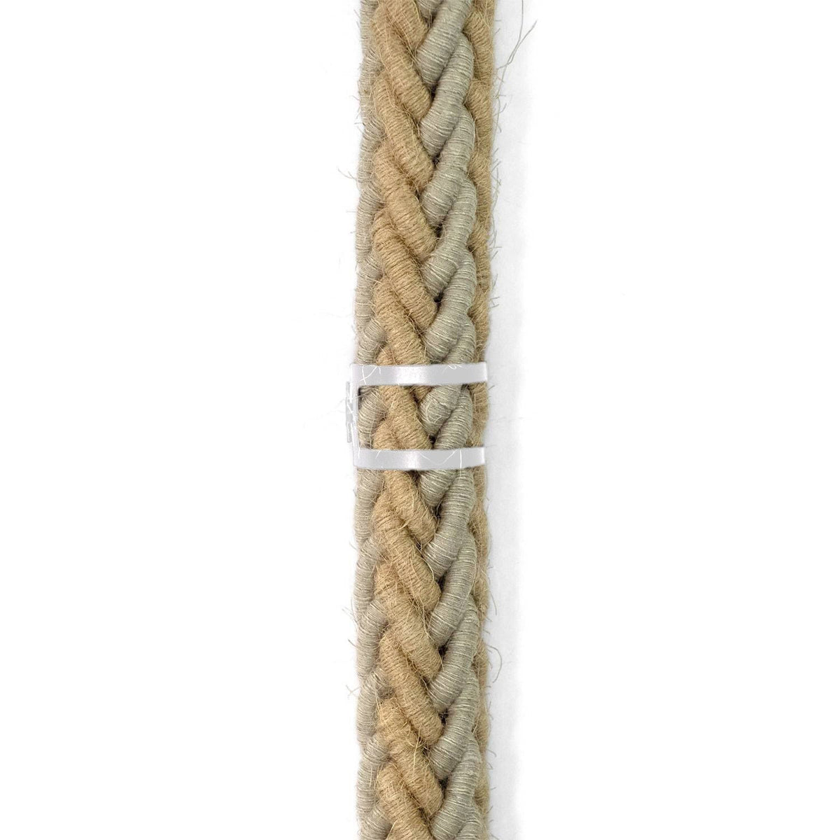 Kabelclip aus Metall für 30 mm starke Seilkordeln – Weiß – Ansicht 2