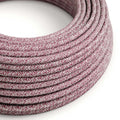 Glitzerndes Tweed-Burgund-Stoffkabel
