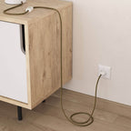 Elektrokordel für Beleuchtung, Rindenbraun aus Jute – Ansicht 3