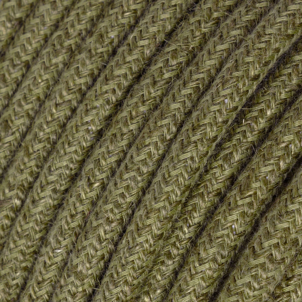 Elektrokordel für Beleuchtung, Rindenbraun aus Jute – Ansicht 2