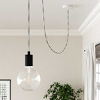 Elektrisches Textilkabel Optical Schwarz & Silber Vertigo – Ansicht 4