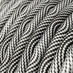 Elektrisches Textilkabel Optical Schwarz & Silber Vertigo – Ansicht 2