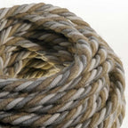 3x0,75 Stromkabel ummantelt mit Jute, Baumwolle und naturbelassenem Leinen – Country – Ansicht 2