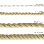 Elektronisches Kabel 3x0,75 ummantelt mit rohem Jutegeflecht – Ansicht 4