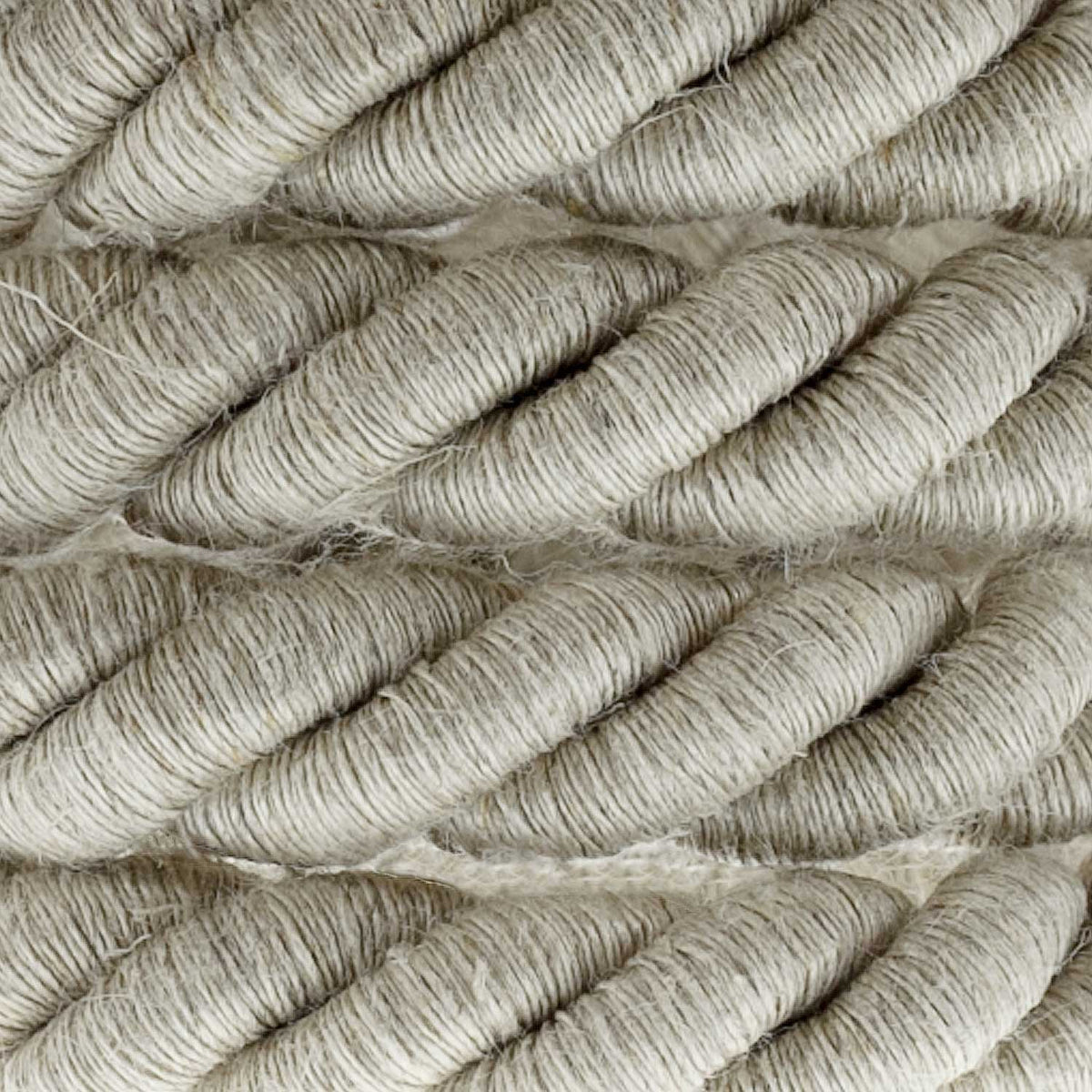 3x0,75 Elektrokordel ummantelt mit naturbelassenem Leinen