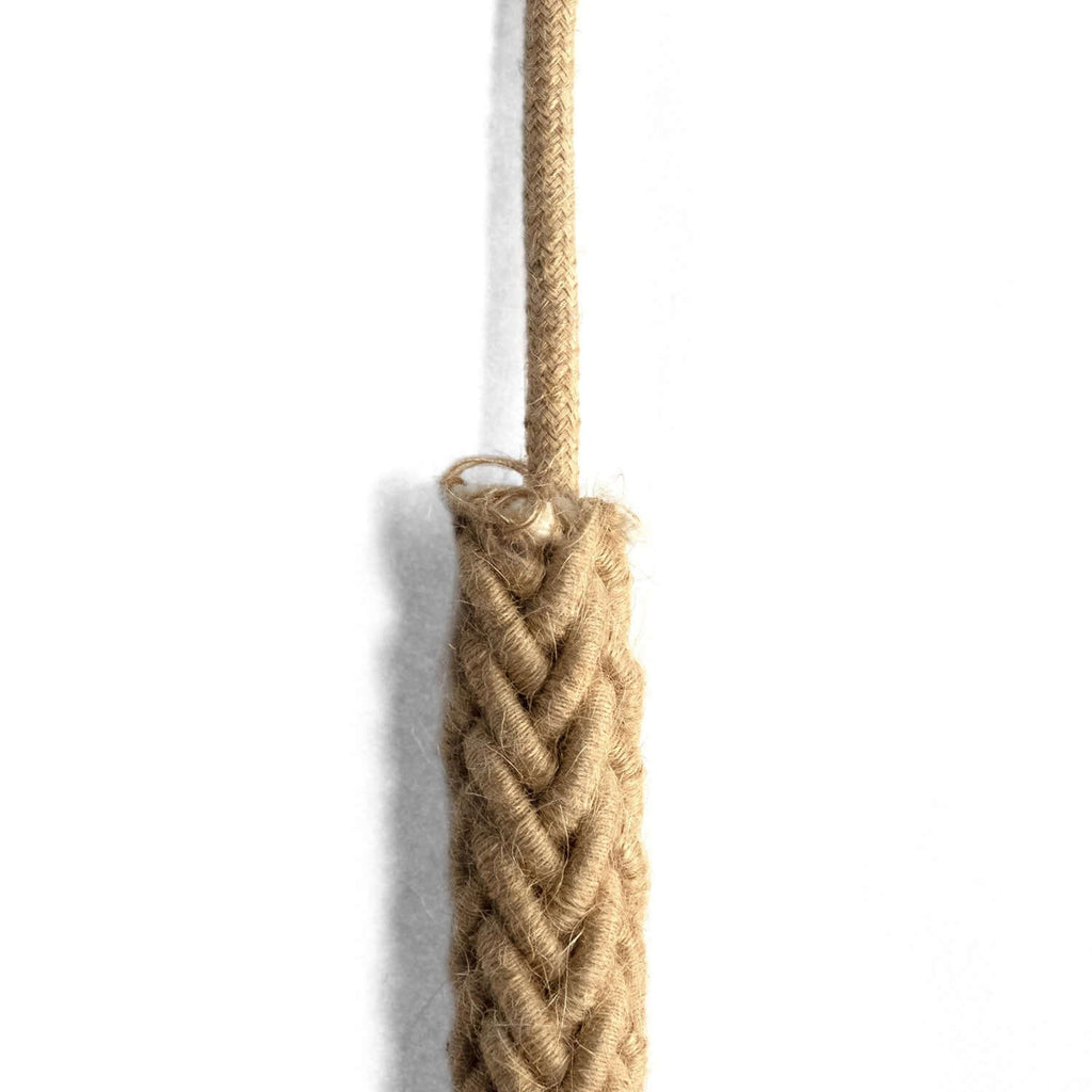 Geflochtenes 2XL-Seil aus Jute, Elektrokabel 2x0,75. Durchmesser 24 mm – Ansicht 3