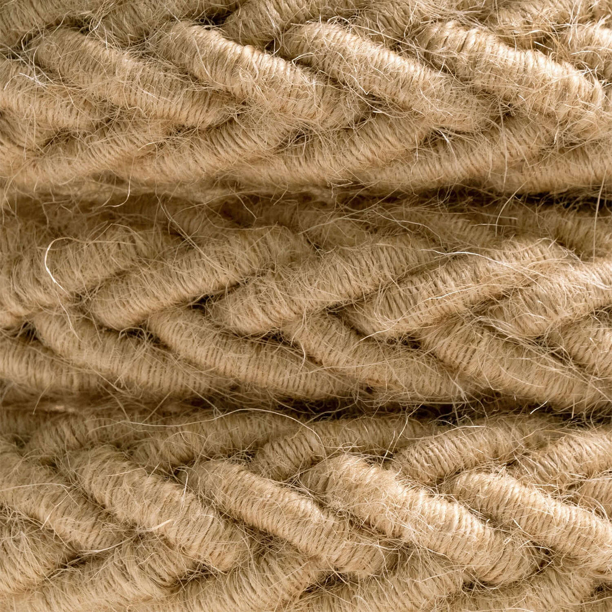 Geflochtenes 2XL-Seil aus Jute, Elektrokabel 2x0,75. Durchmesser 24 mm