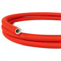 Creative-Tube, Durchmesser 20 mm, mit Stoff in Seidenoptik RM09 Rot ummantelt, modellierbarer textilummantelter Kabelkanal