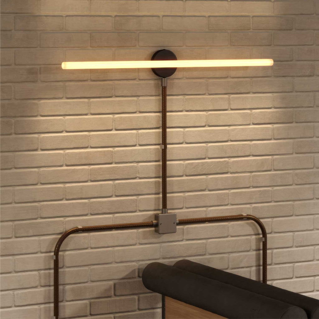 Creative-Tube, Durchmesser 20 mm, beschichtet mit Stoff RZ24 Seideneffekt Gold und Schwarz, flexible Kabelkanal – Ansicht 3