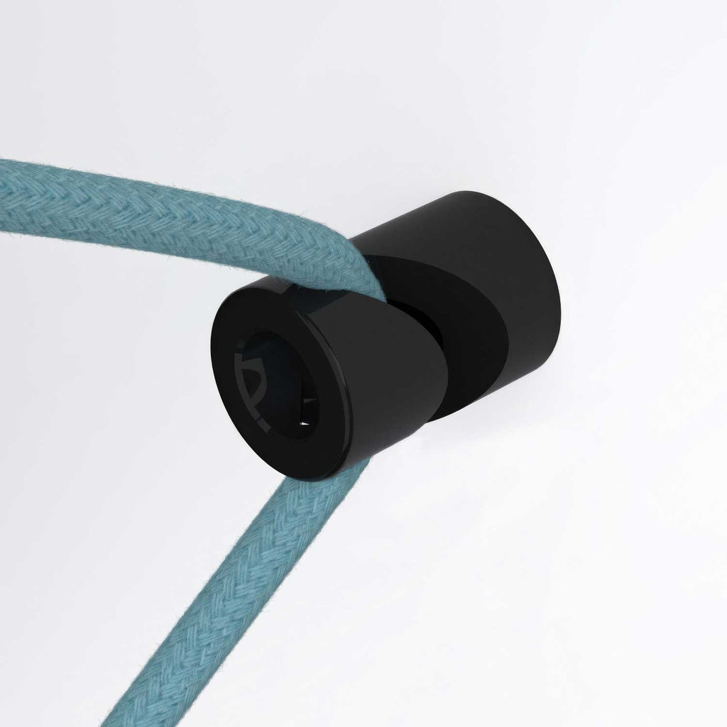 Dezentrator, V-förmiger Haken für textile Stromkabel an Decke oder Wand – Schwarz