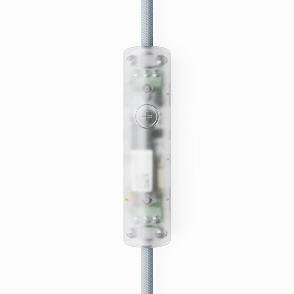Universaldimmer mit Druckknopf für Glühlampen und dimmbare LED-Lampen – Transparent