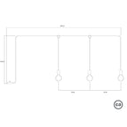 E-Snake Modulair tragbare Outdoor-Lampe IP65 mit 3 Lichtern – Weiß – Ansicht 5