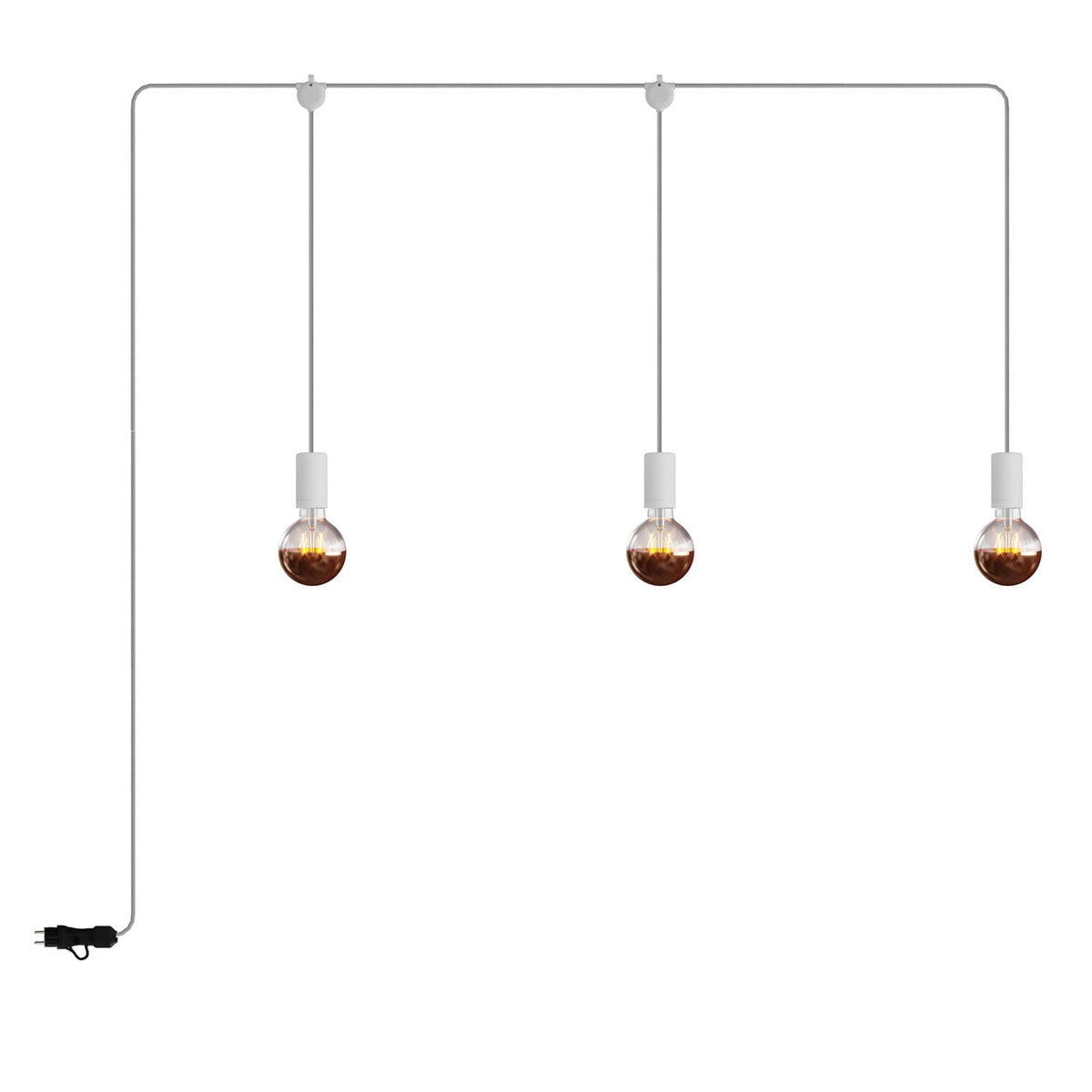 E-Snake Modulair tragbare Outdoor-Lampe IP65 mit 3 Lichtern – Weiß