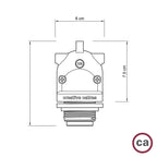 Eiva-2 – Außenfassunge für zwei Ausgänge IP65, E27, für das Modulair-System – Weiß – Ansicht 8