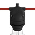 Eiva-2 – Außenfassung mit Doppelausgang IP65, E27-Fassung für Modulair-System – Schwarz