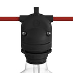 Eiva-2 – Außenfassung mit Doppelausgang IP65, E27-Fassung für Modulair-System – Schwarz