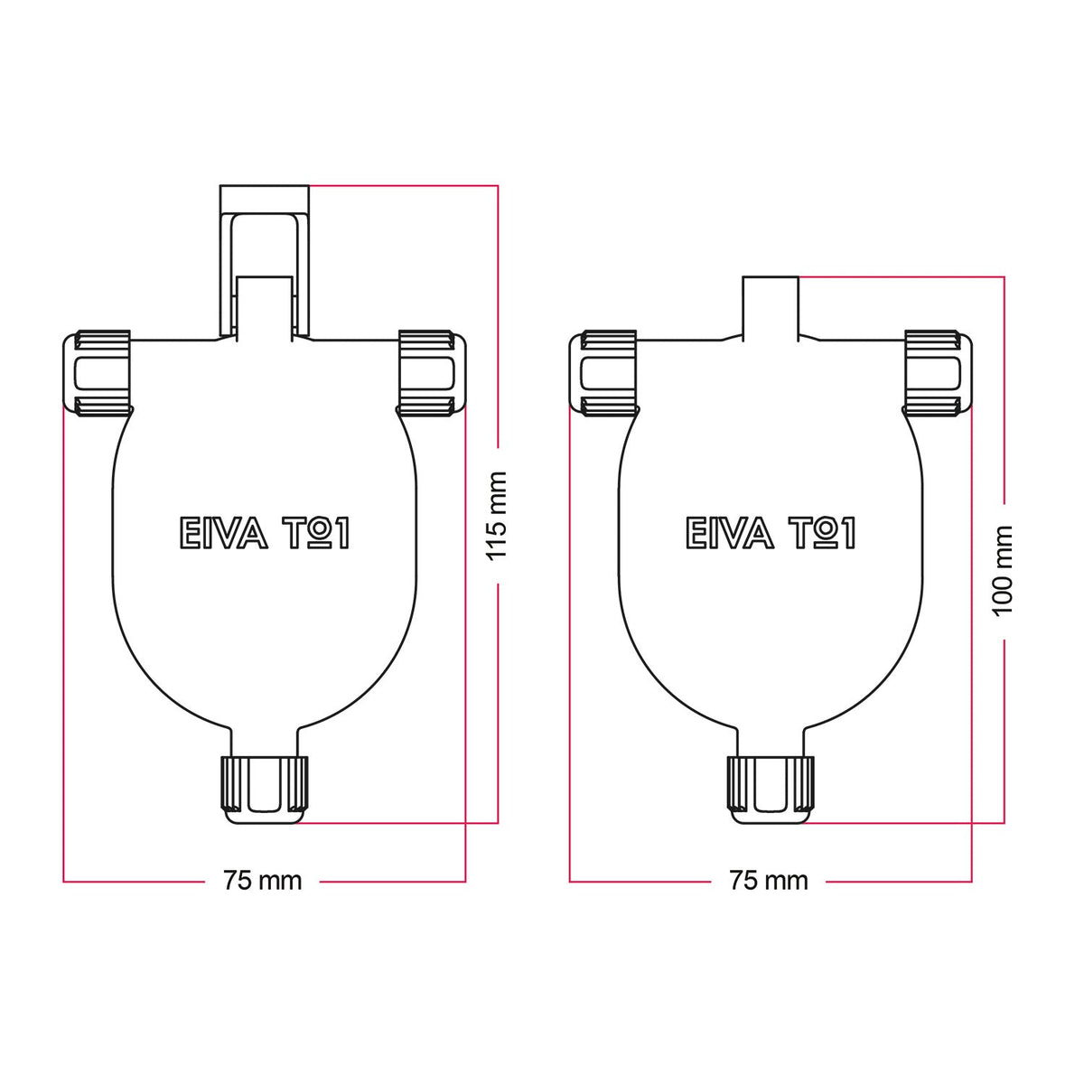 EIVA-3 3-Wege-Verbindung IP65 für Außenbereich - Modulair-System - Weiß – Ansicht 7