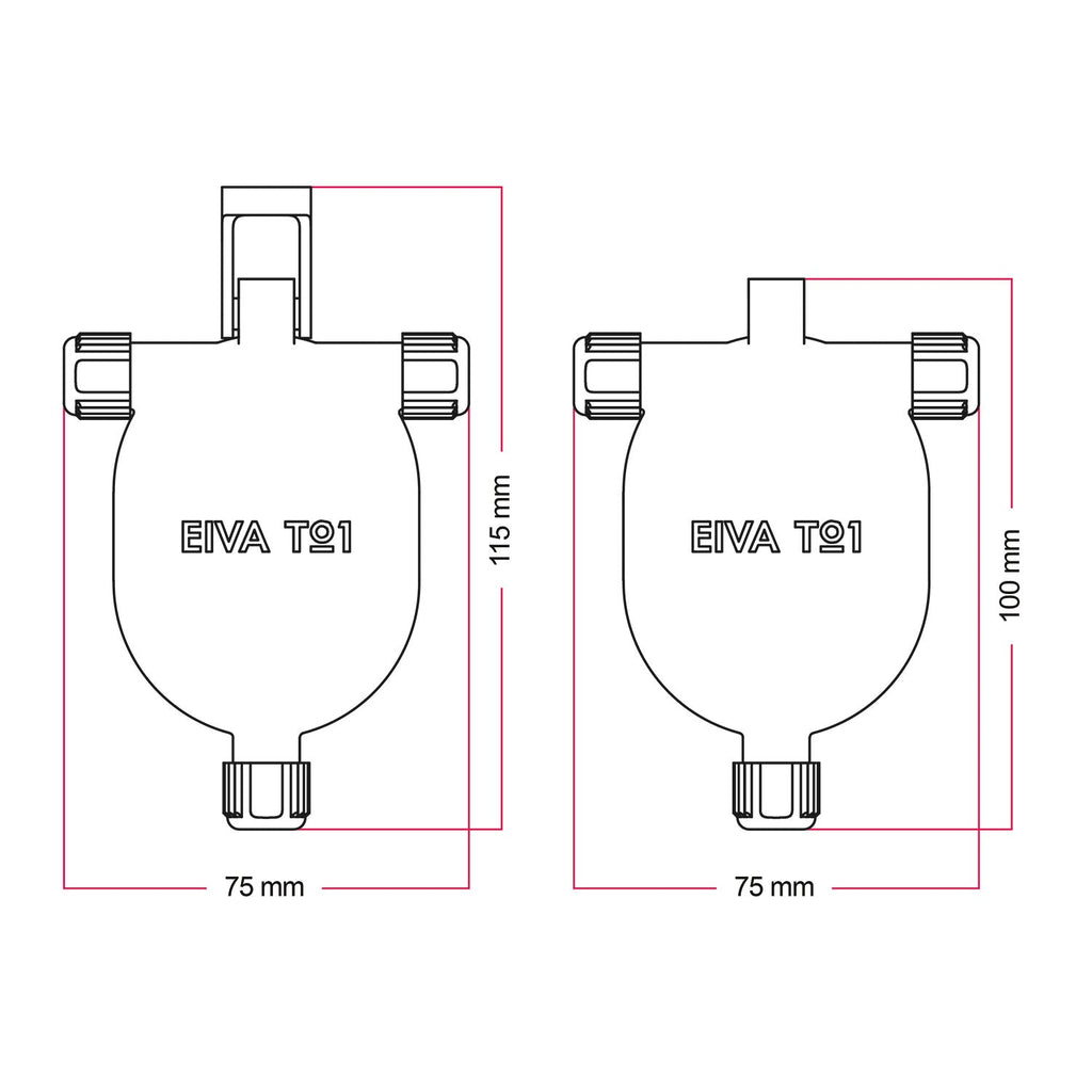 EIVA-3 3-Wege-Verbindungsstück IP65 für den Außenbereich – Modulair-System – Schwarz – Ansicht 7