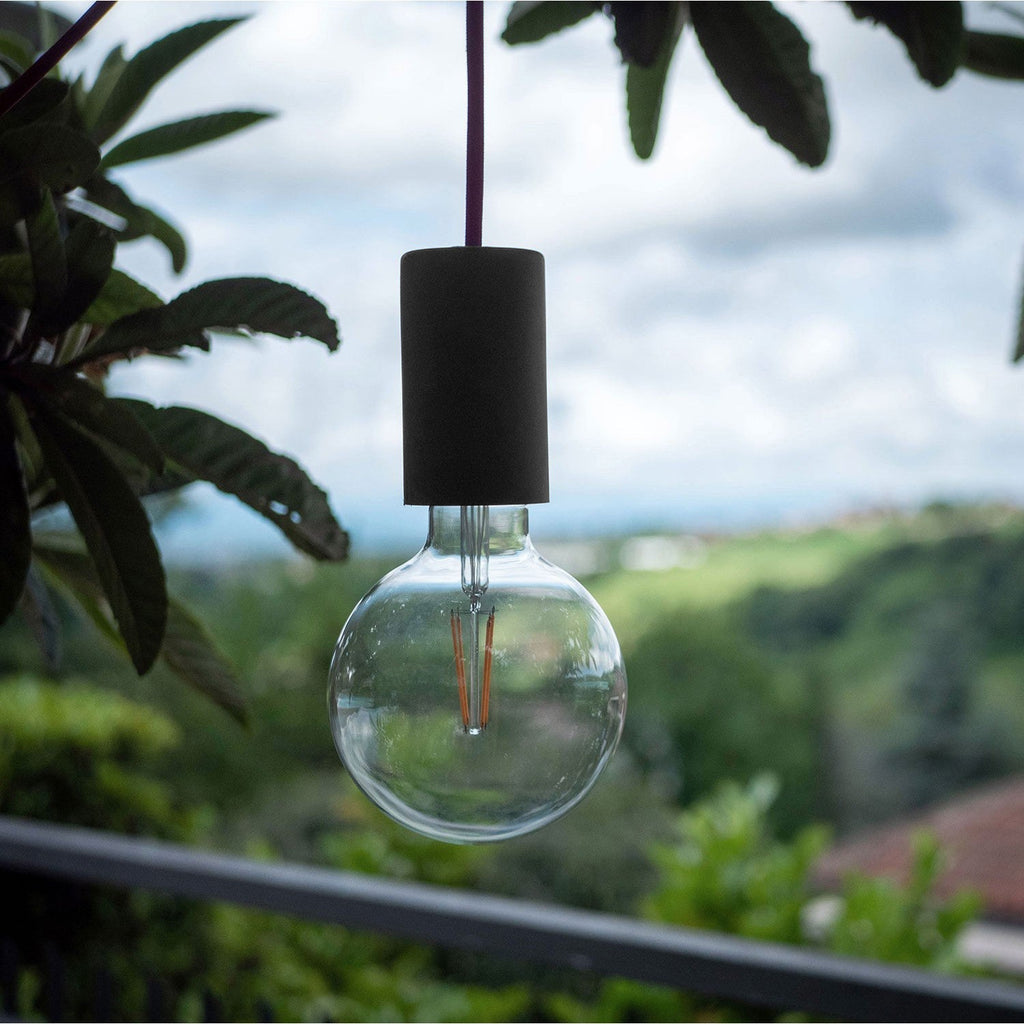 EIVA ELEGANT, Lampenfassungs-Kit für Außenbereich E27 IP65 aus Silikon für Modulair-System – Schwarz – Ansicht 3