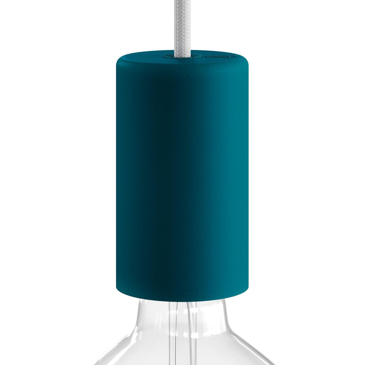 EIVA ELEGANT, Lampenfassungskit für den Außenbereich E27 IP65 aus Silikon für Modulair-System – Petrol