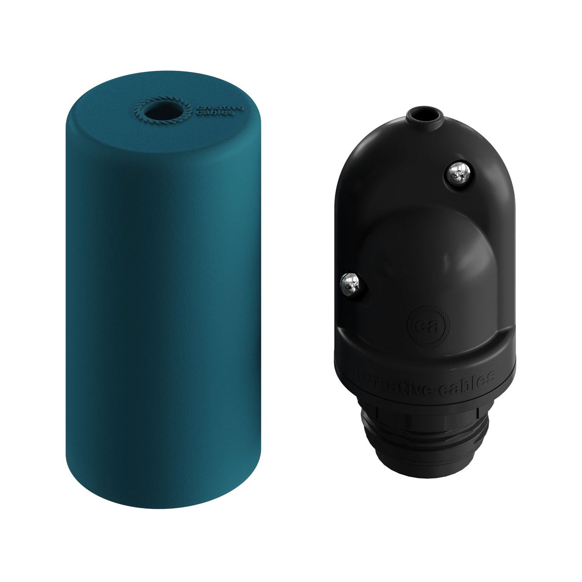 EIVA ELEGANT, Lampenfassungskit für den Außenbereich E27 IP65 aus Silikon für Modulair-System – Petrol – Ansicht 6
