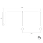 F-Snake Modulair Außenleuchte IP65 mit 2 Lichtern und Baldachin – Mostarda – Ansicht 5