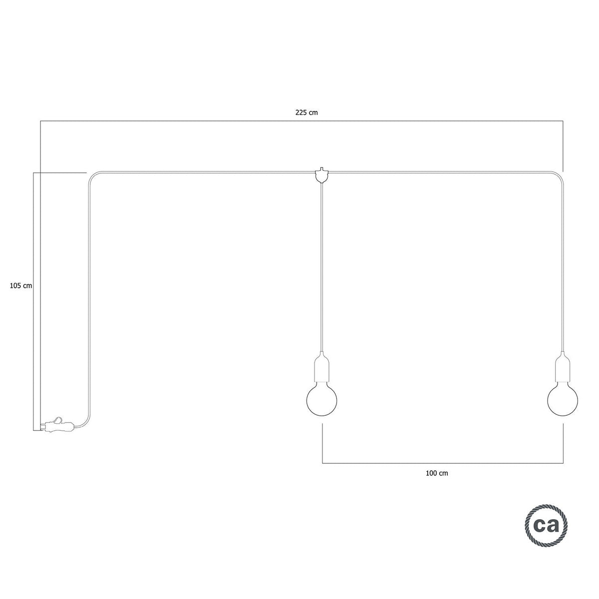 F-Snake Modulair Tragbare Outdoor-Leuchte IP65 mit 2 Lichtpunkten – Senfgelb – Ansicht 5