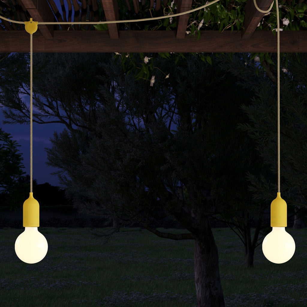 F-Snake Modulair Tragbare Outdoor-Leuchte IP65 mit 2 Lichtpunkten – Senfgelb – Ansicht 3