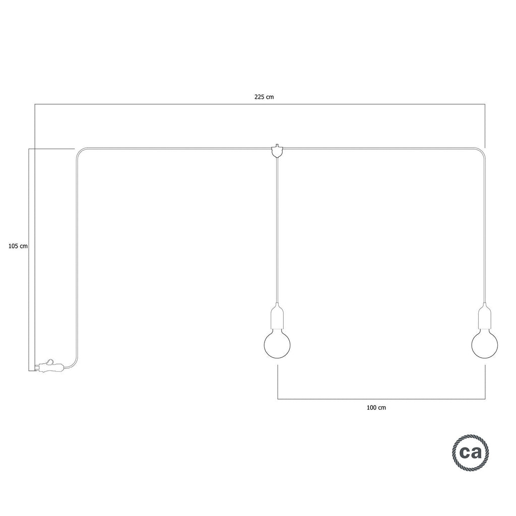 F-Snake Modulair Tragbare Außenlampe IP65 mit 2 Lichtern – Wiesengrün – Ansicht 5