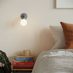 Fermaluce 90° Color, schwenkbare Lichtquelle aus Porzellan für Wand oder Decke - Grau – Ansicht 3