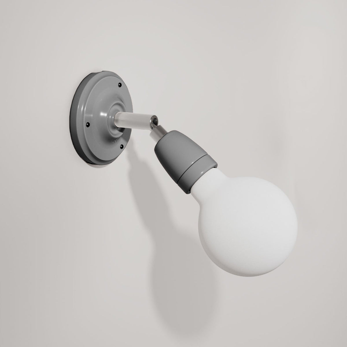 Fermaluce 90° Color, schwenkbare Lichtquelle aus Porzellan für Wand oder Decke - Grau