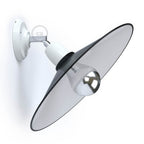 Fermaluce 90° mit Swing-Lampenschirm, verstellbare Wand- oder Deckenlampe aus Porzellan – Weiß