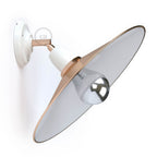 Fermaluce 90° mit Swing-Schirm, verstellbare Wand- oder Deckenleuchte aus Porzellan – Kupfer