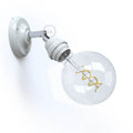 Fermaluce Classic 90° mit E27-Gewindefassung, drehbare Wandlampe aus Porzellan - Weiß